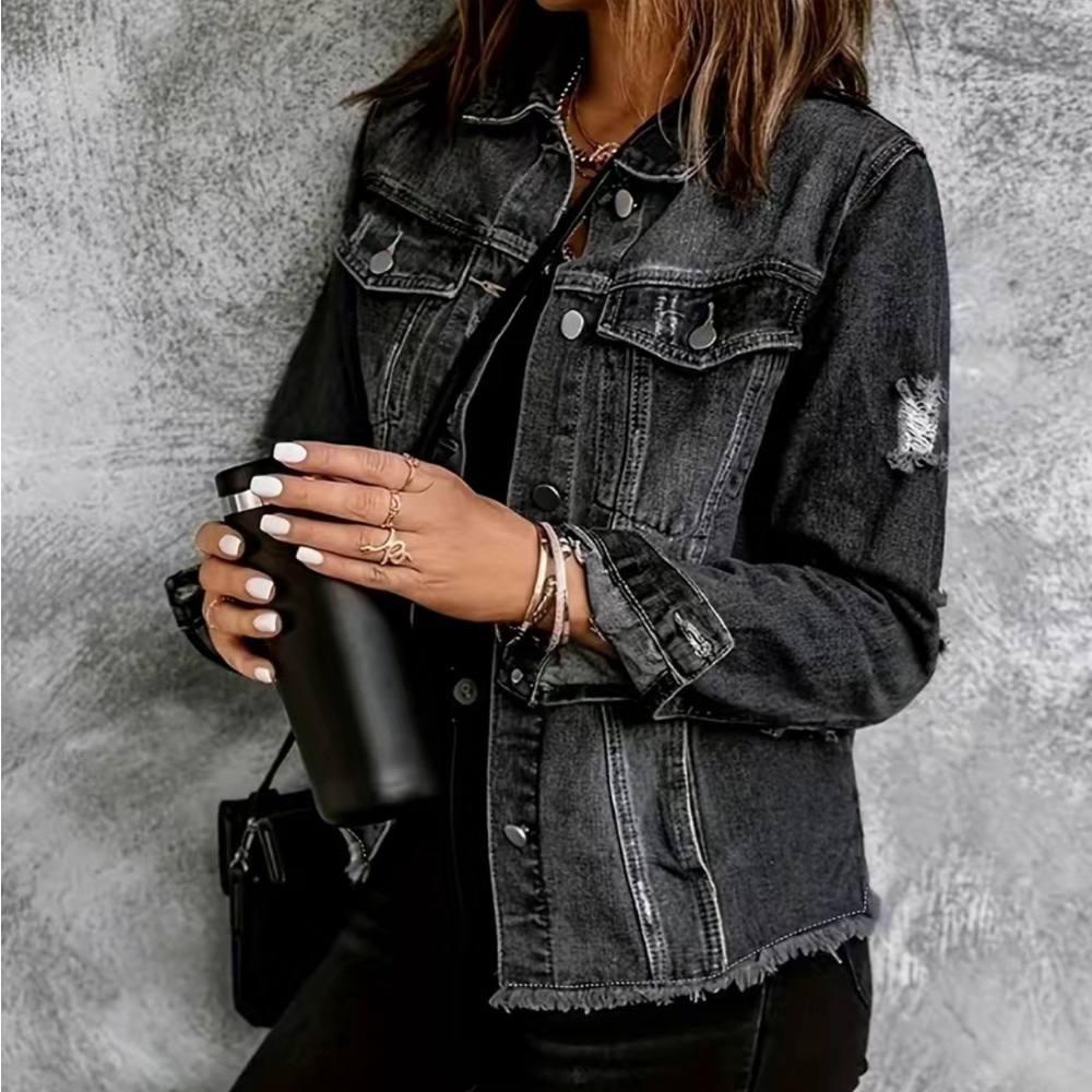 Black Jean jacket by Blank NYC. brand new tags just removed.